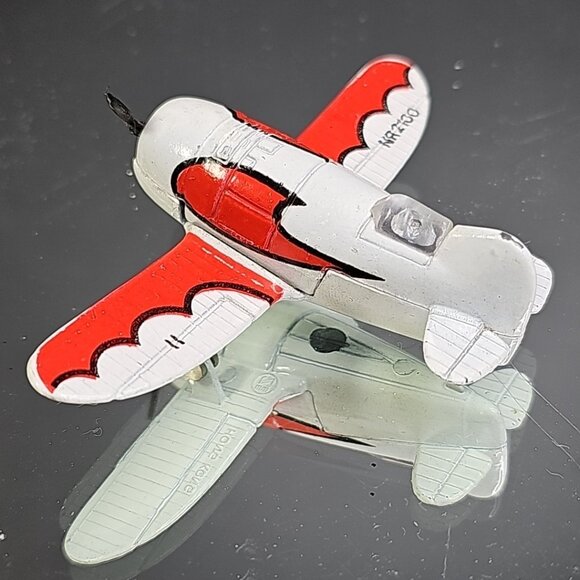 Vintage Gee Bee A135 Zee Toys Dyna Flites Red NR2100 Diecast Plane Good - Picture 4 of 10